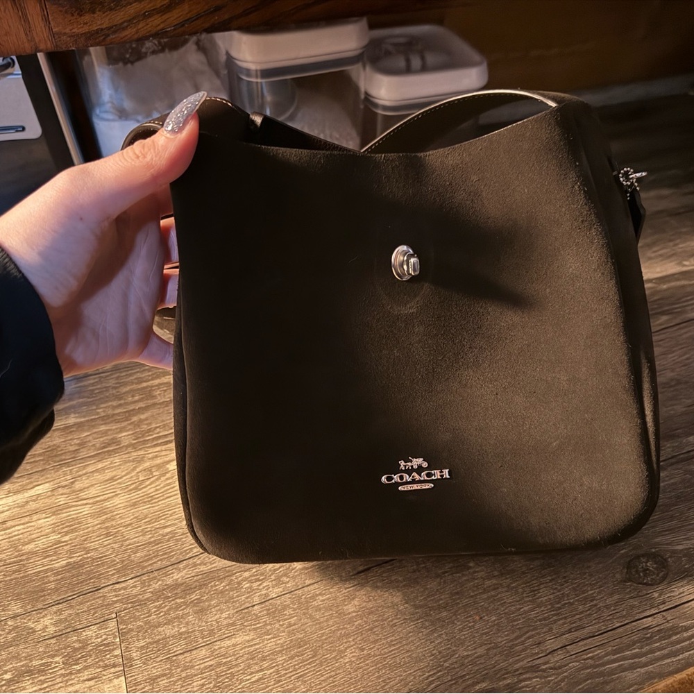 Coach Suede Hadley In Espresso
